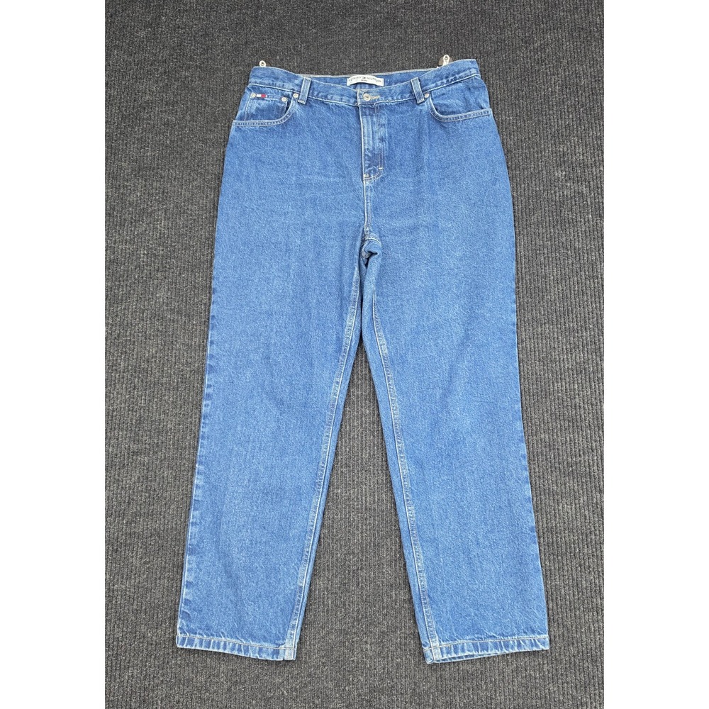 Tommy Hilfiger Jeans Womens 16 Blue Denim High Rise Straight Leg Vintage H8153